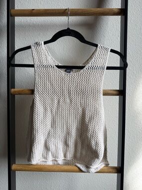 Aerie Lightweight Cream Knit Tank Top